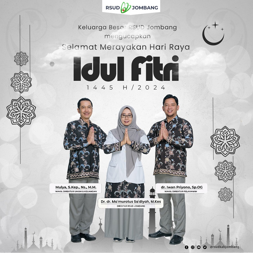 Keluarga Besar RSUD Jombang Mengucapkan Selamat Hari Raya Idul Fitri 1445 H/2024 M