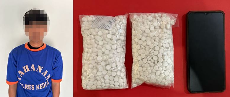 Tim Satresnarkoba Polres Kediri Berhasil Gagalkan Peredaran Ribuan Pil Dobel L