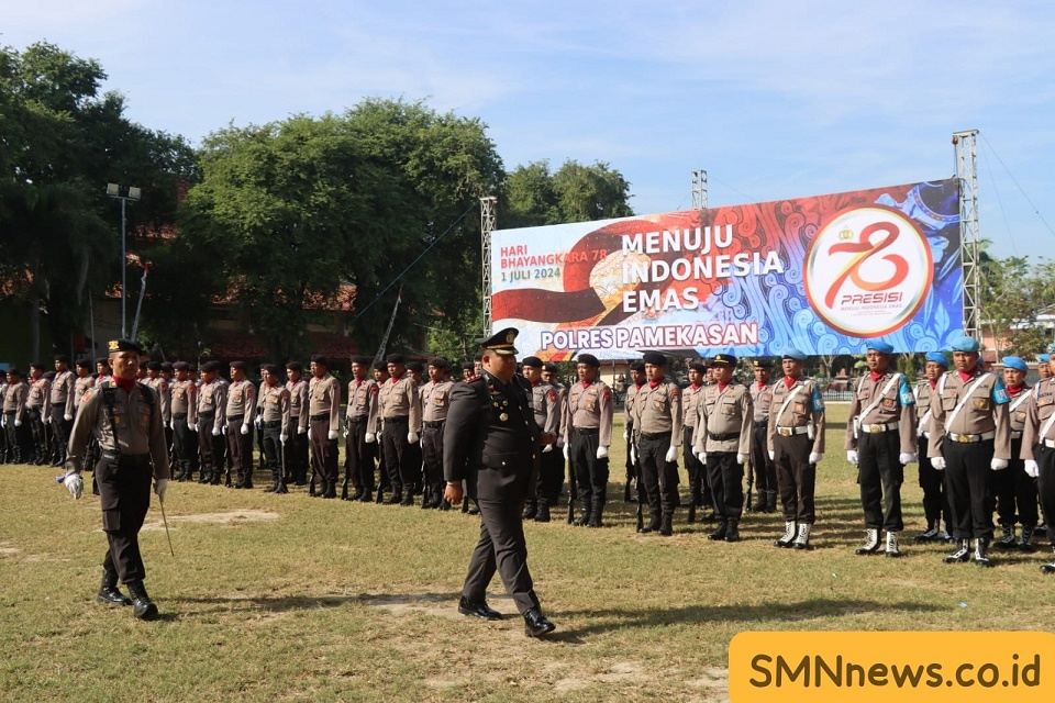 Upacara Hari Bhayangkara ke-78, Polres Pamekasan Komitmen untuk Terus Tingkatkan Pelayanan dan Pengabdian kepada&nbsp;Masyarakat