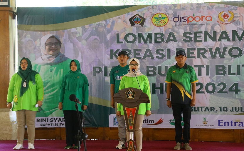 Bupati Blitar Buka Lomba Senam Kreasi Perwosi Kabupaten Blitar Tahun&nbsp;2024