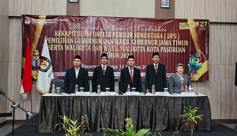 KPU Kota Pasuruan Laksanakan Tahapan Rekapitulasi&nbsp;DPS