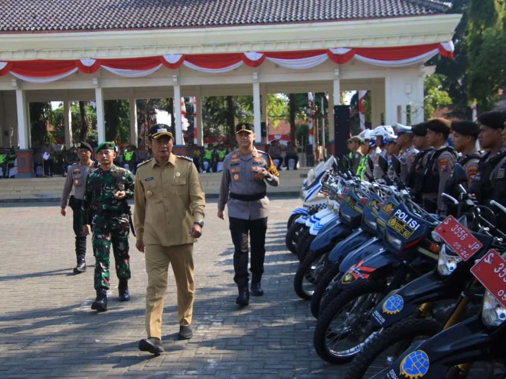 Apel Gelar Operasi Mantap Praja Semeru, Tiga Pilar Lamongan Bakal Kawal&nbsp;Pilkada